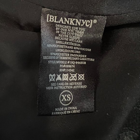 Blank NYC Black Embroidered Vegan Leather Moto Jacket - Picture 7 of 9